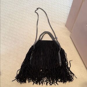 Stella McCartney Fringe Black Shoulder Bag